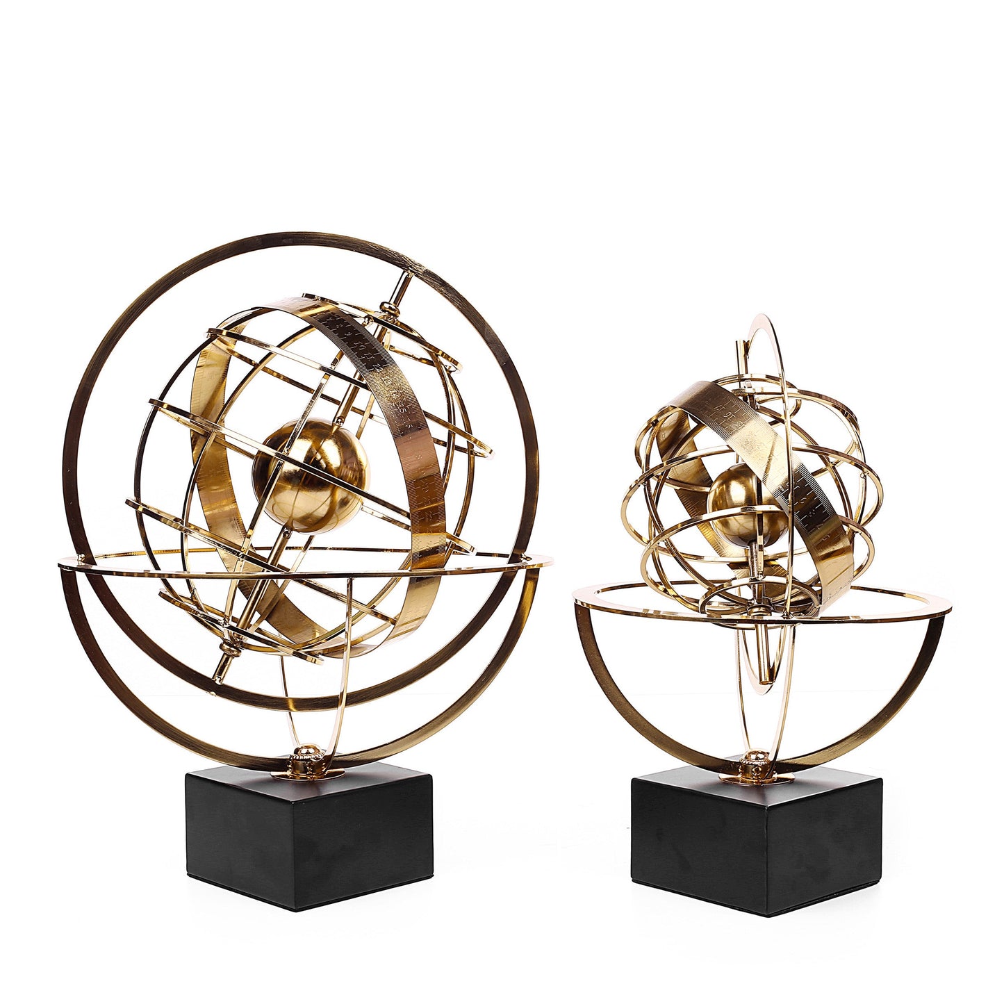 SOLID BRASS Dial Sphere World Desk Globe
