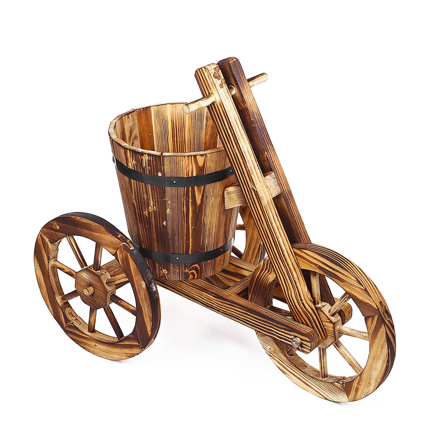 Wooden Cycle Trolley Design Flower Bucket