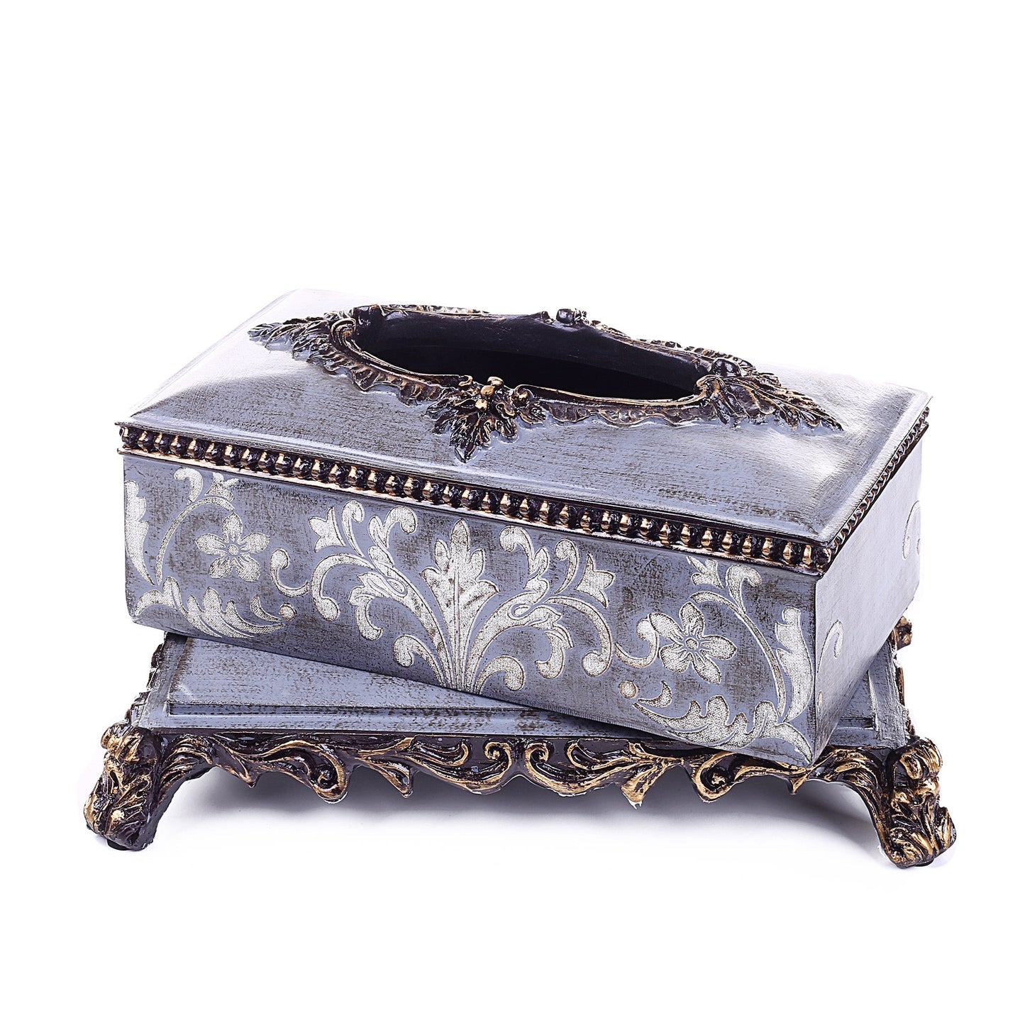Royal Floral Design Tissue Box