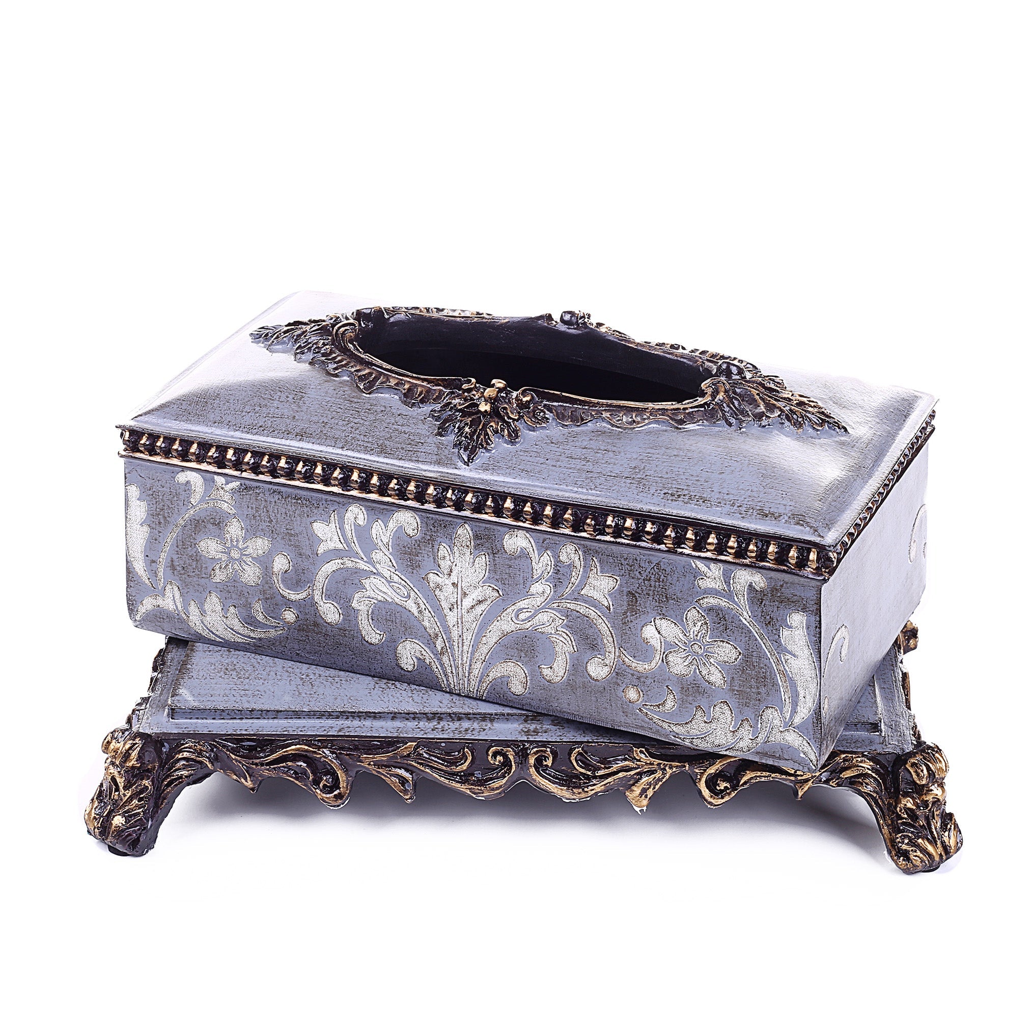 Royal Floral Design Tissue Box