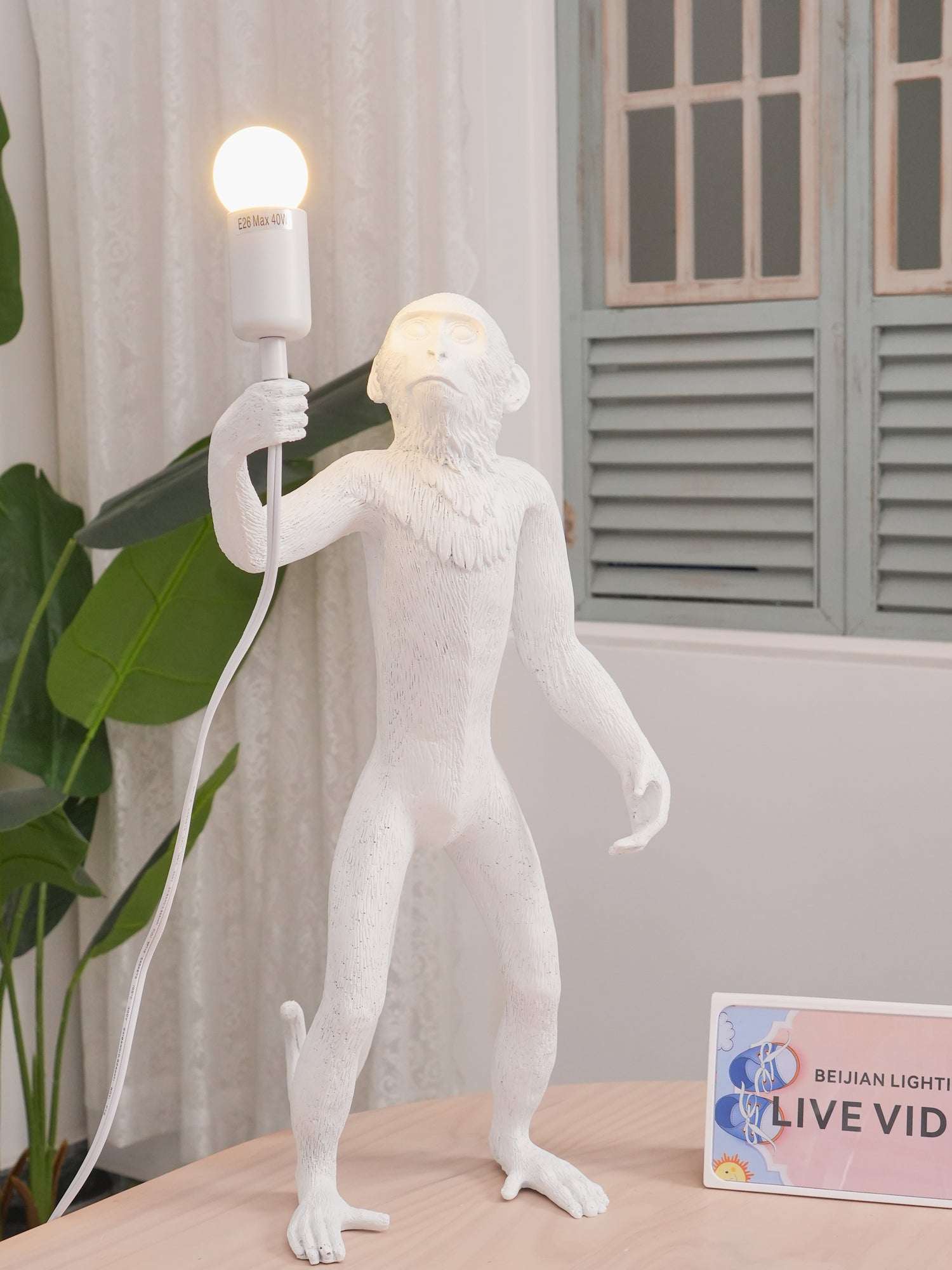 Monkey Table Lamp (Standing)