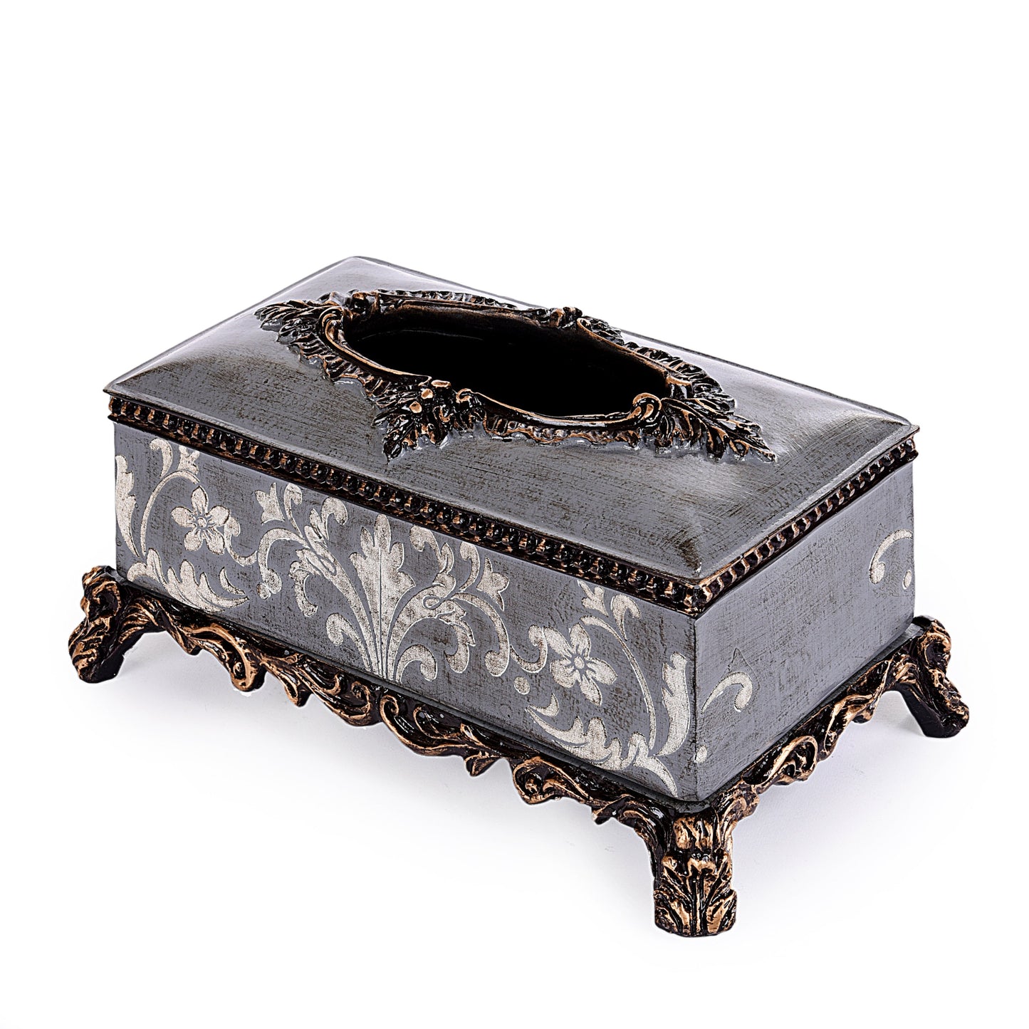 Royal Floral Design Tissue Box