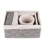 Gray Textured Towel basket  (Set of 4)
