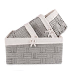Gray Textured Towel basket  (Set of 4)