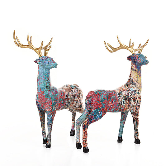 Modern Creative Resin Deer Statue Figurines