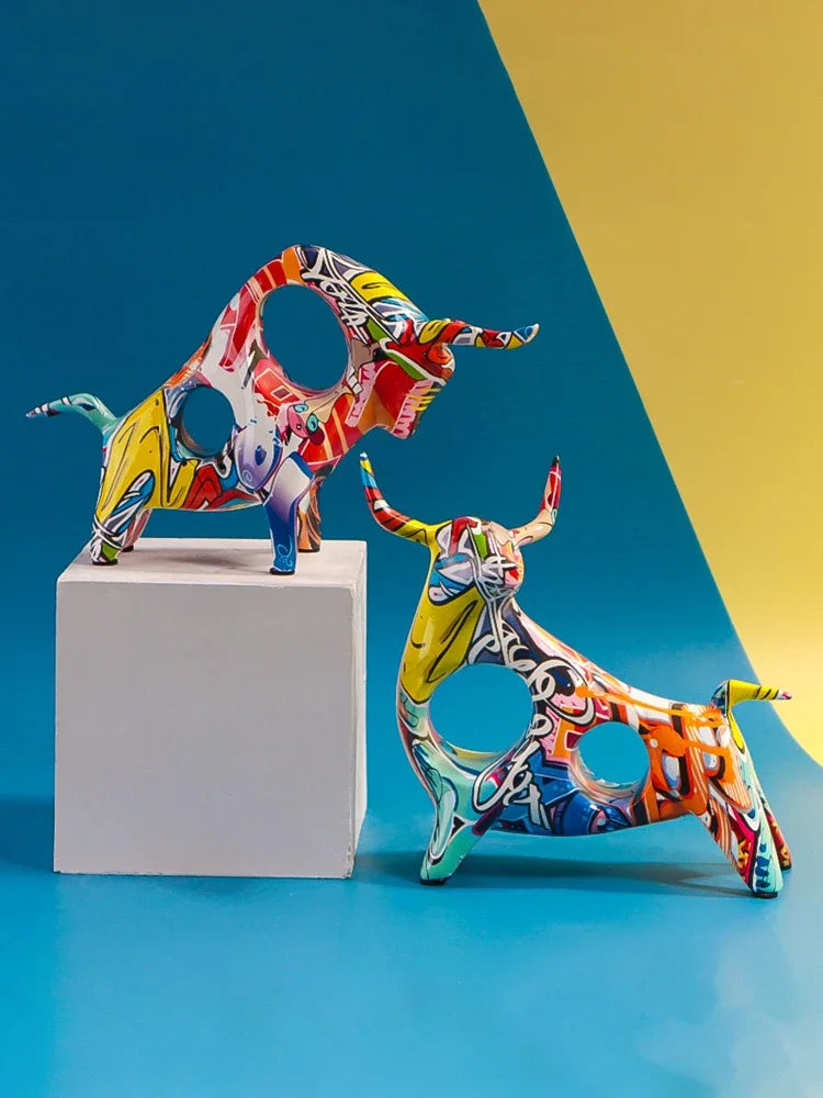 Bull Graffiti Statue