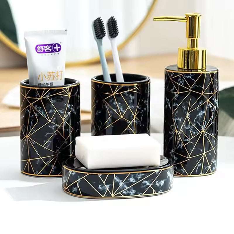 Geometric Design Bathroom Set