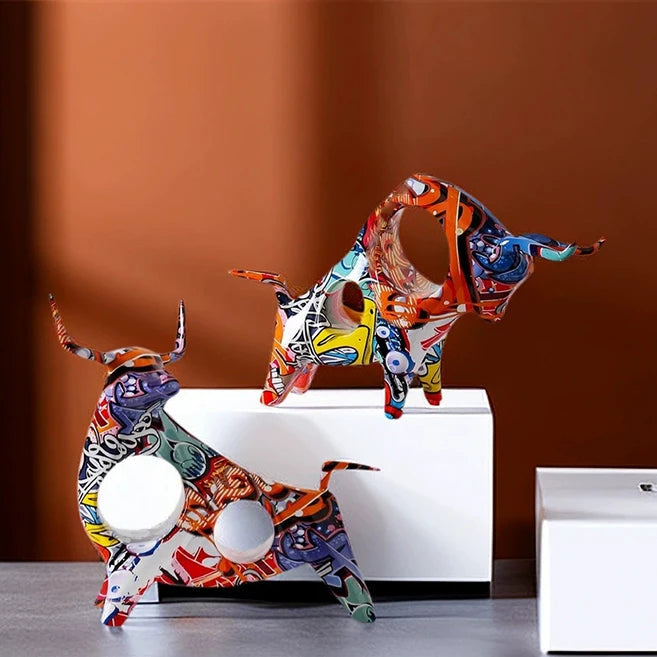 Bull Graffiti Statue