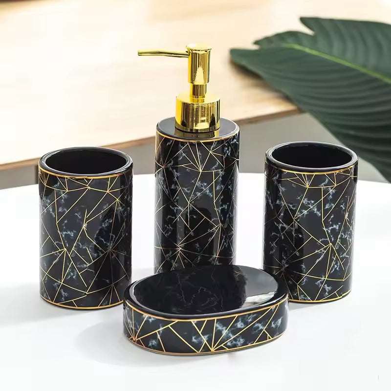 Geometric Design Bathroom Set