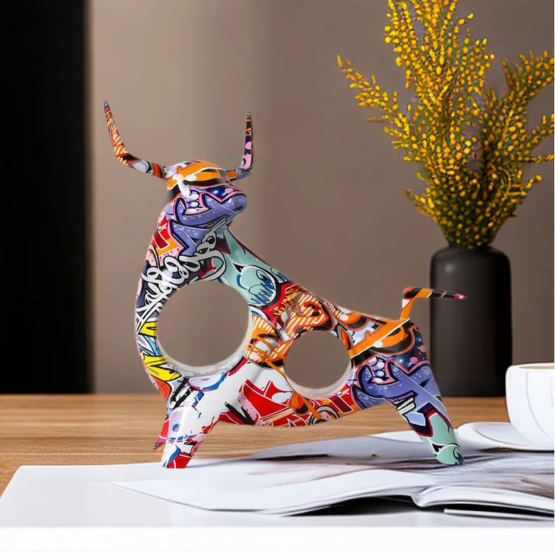 Bull Graffiti Statue