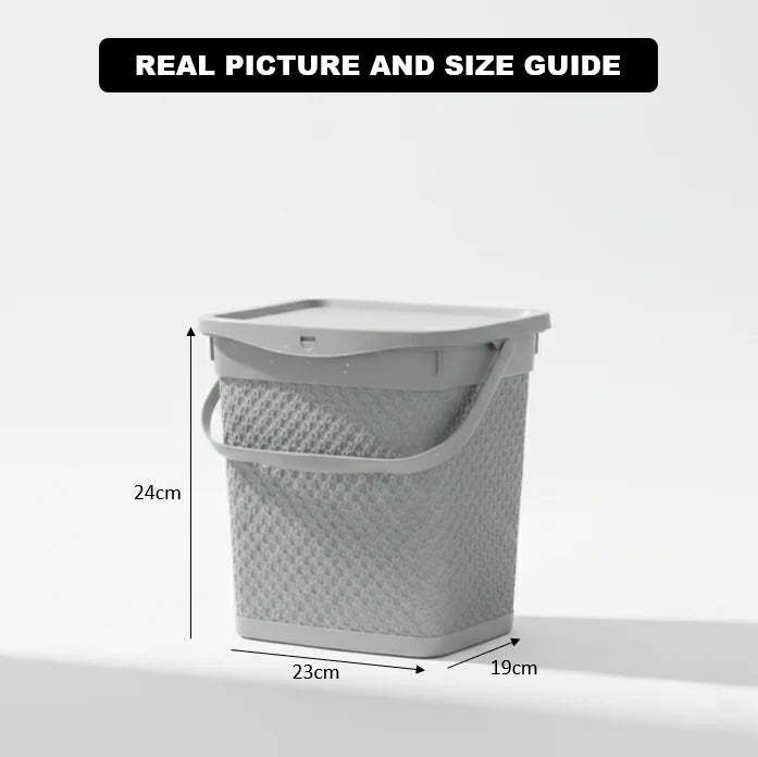 Multi-Use Basket with Lockable-Lid & Handle
