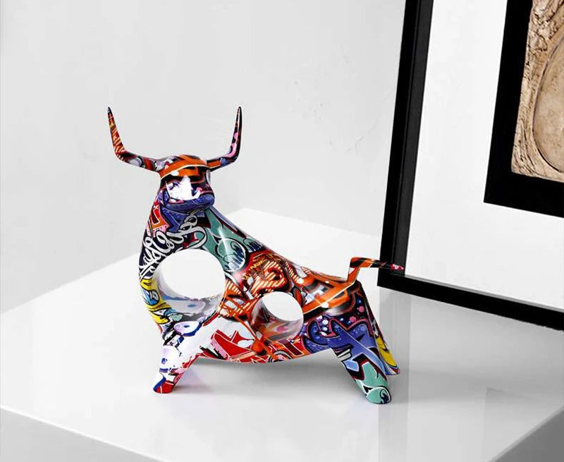 Bull Graffiti Statue