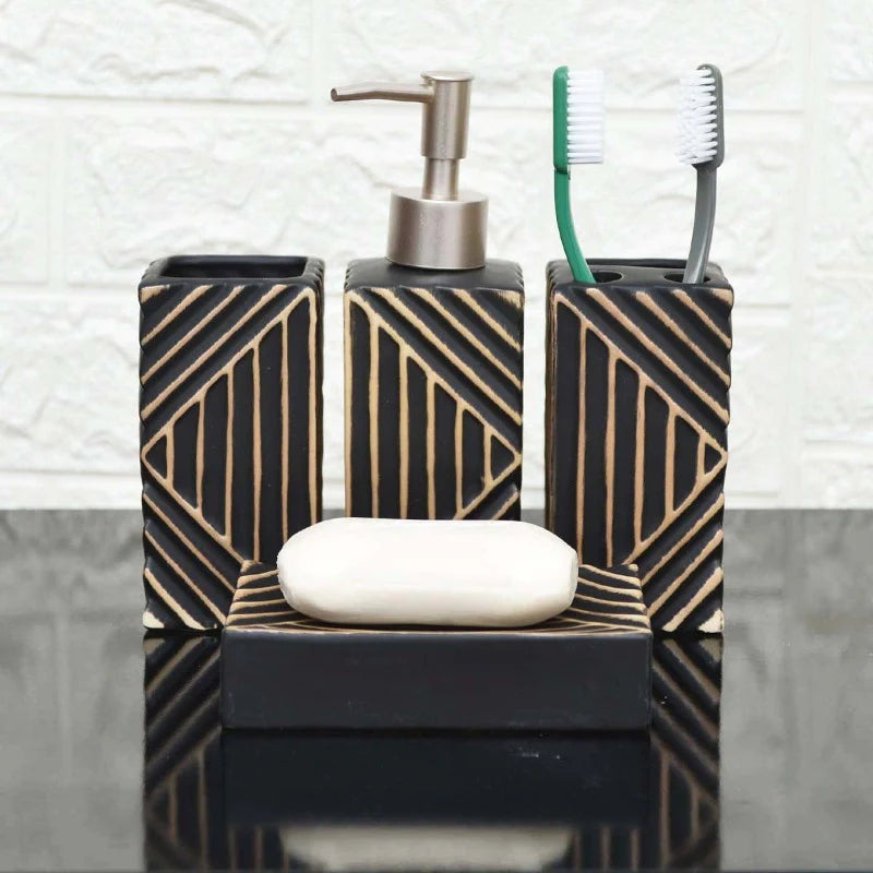 Embossed Texture Bathroom Set
