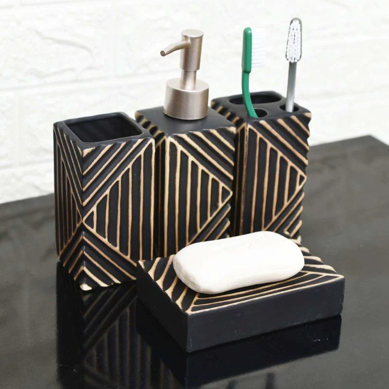 Embossed Texture Bathroom Set