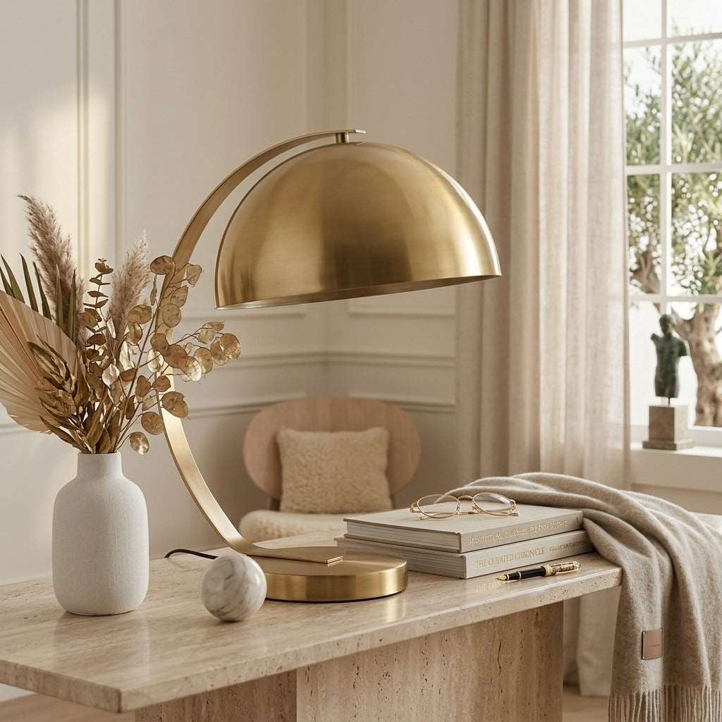 Nicola Arc Table Lamp (Metal Base)