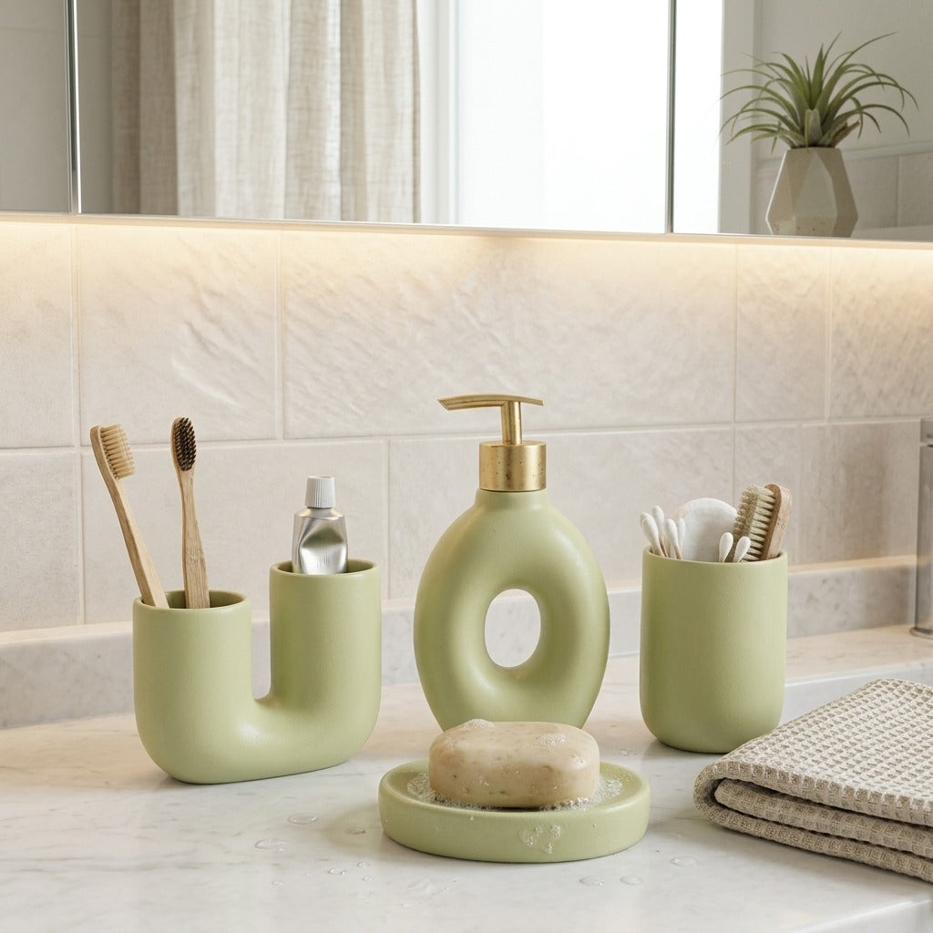 Modern Green Bathroom Set