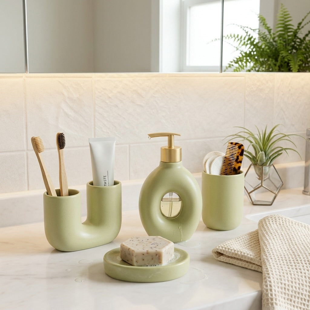 Modern Green Bathroom Set