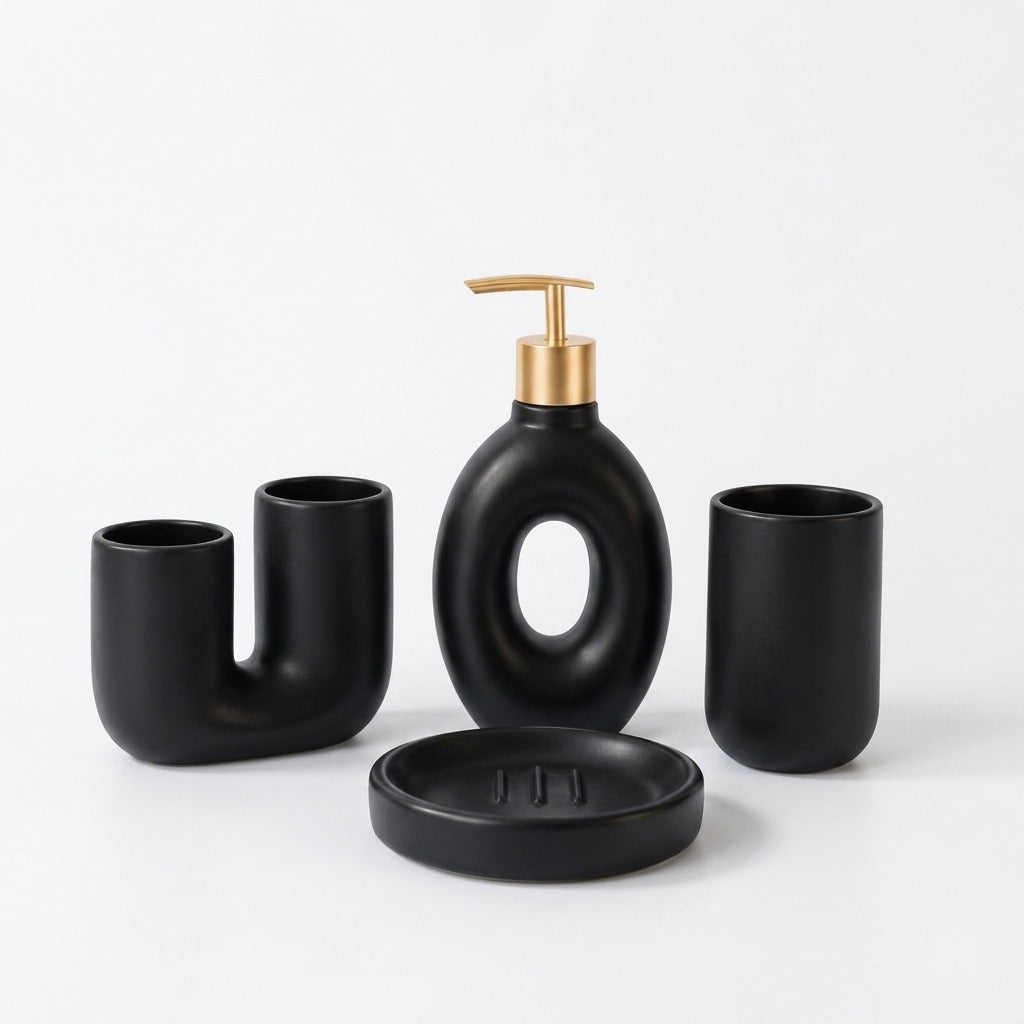 Modern Black Bathroom Set
