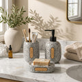 Dotted Grey Bath Set