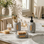 Dotted Grey Bath Set
