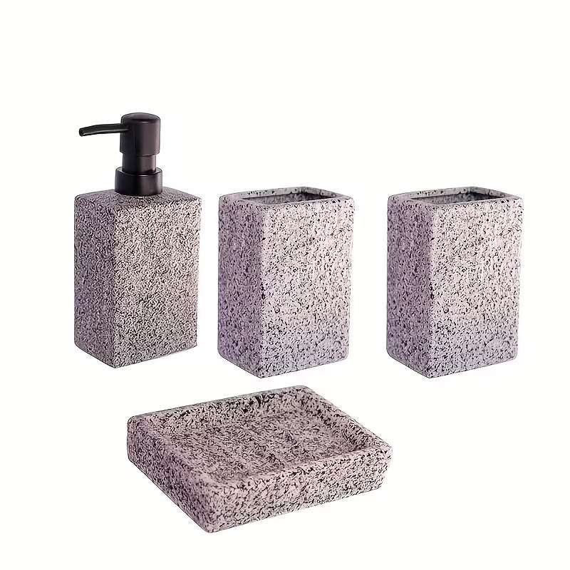 Stone Finish Bathroom Set