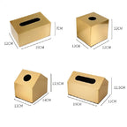 Gilded Brass Metal Tissue Box