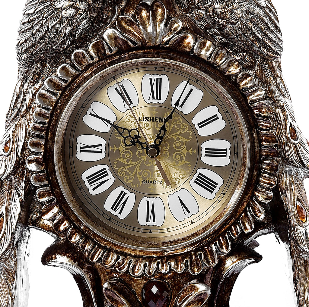 PEACOCK DESIGN PERIOD CHINOISERIE STYLE CLOCK