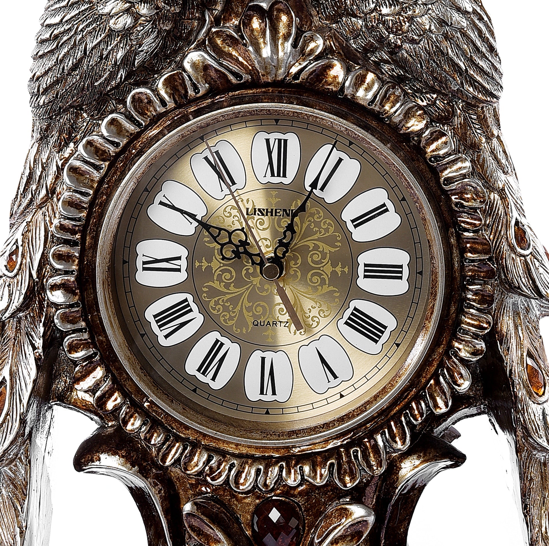 PEACOCK DESIGN PERIOD CHINOISERIE STYLE CLOCK
