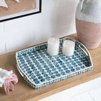 Creative Curved Blue Shell Tray