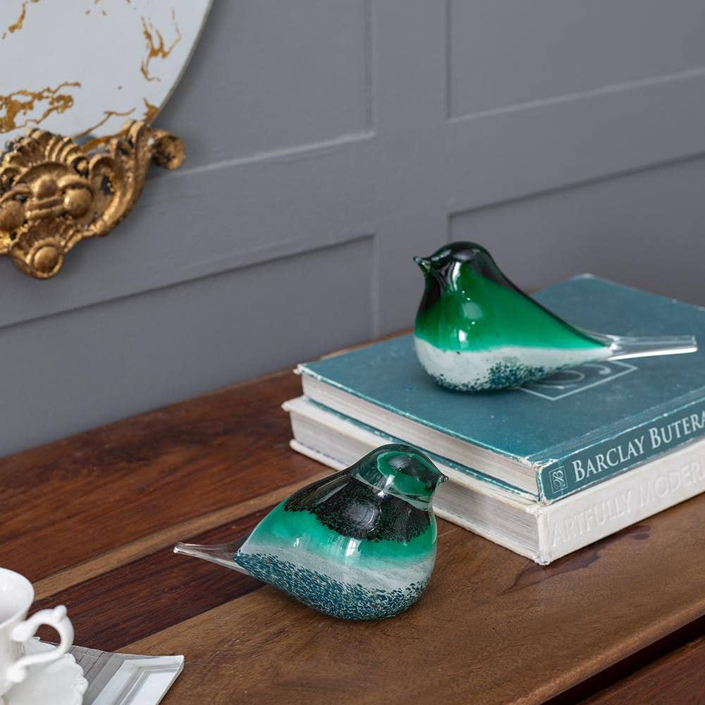 Blown Glass Birds (Set Of 2)
