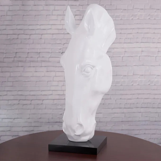 Ebony Horse Head Sculpture