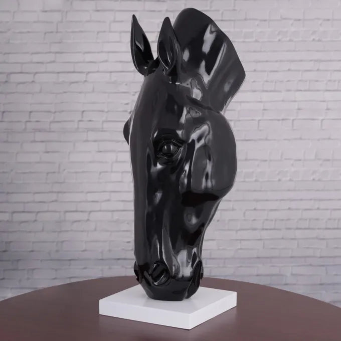 Ebony Horse Head Sculpture