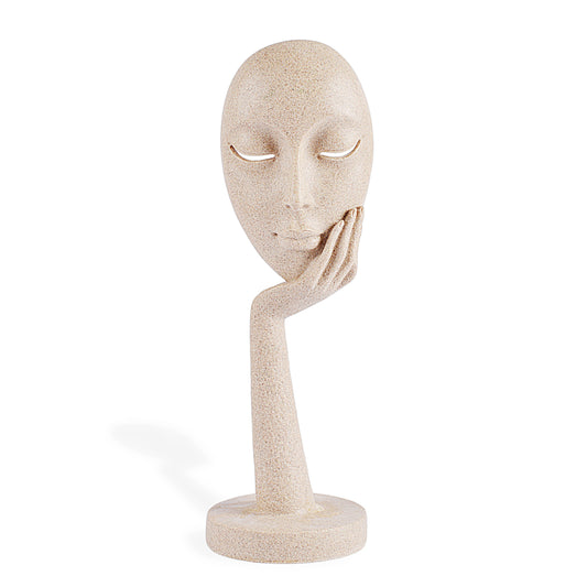 Thinking Face Sculpture