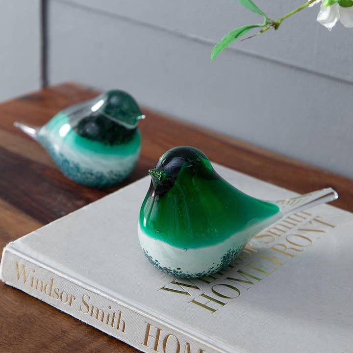 Blown Glass Birds (Set Of 2)