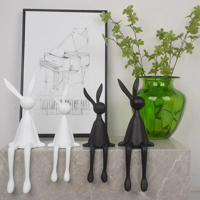Abstract Bunny Figurines (Set Of 3)