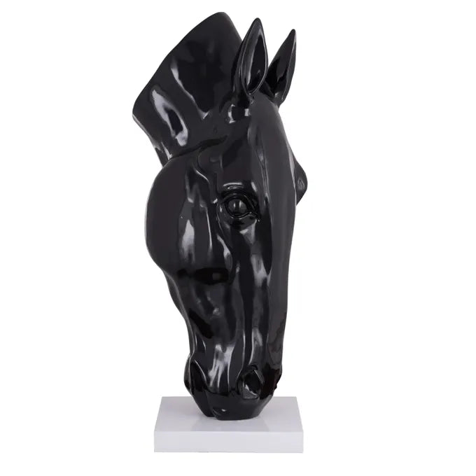 Ebony Horse Head Sculpture