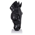 Ebony Horse Head Sculpture