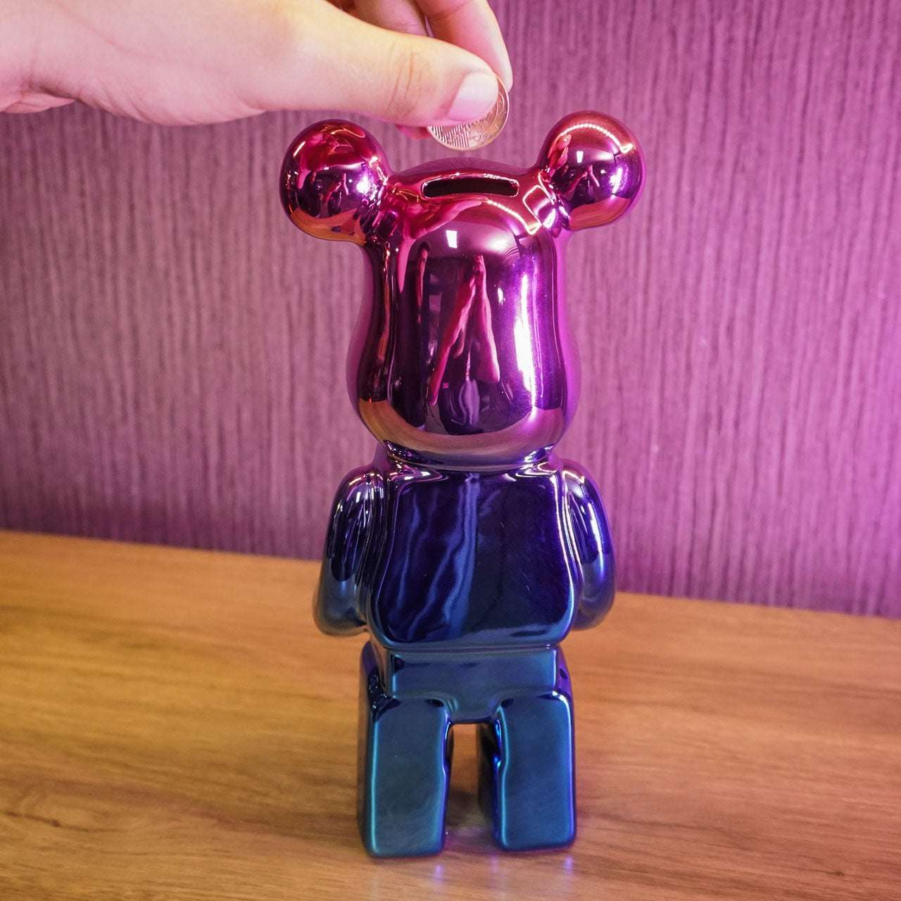 Small Bear Money Collector Sculpture