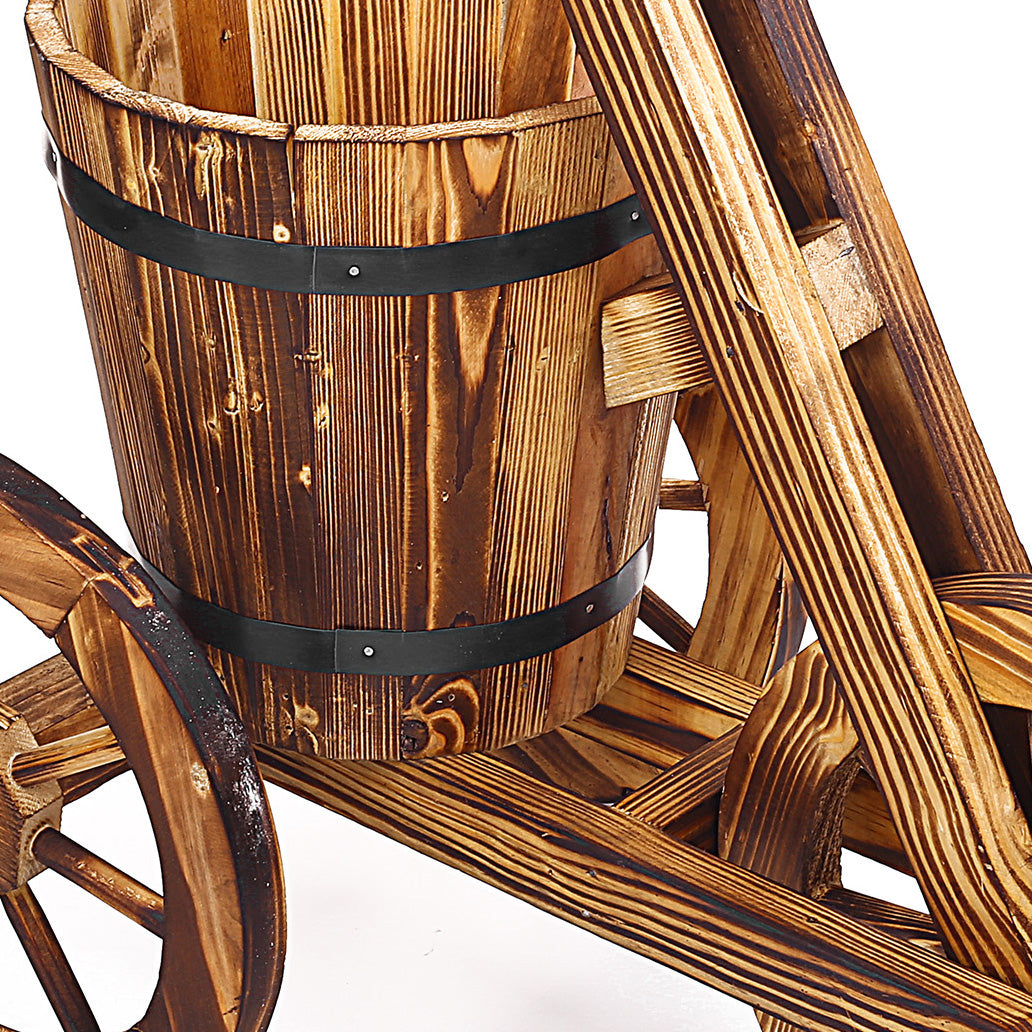 Wooden Cycle Trolley Design Flower Bucket