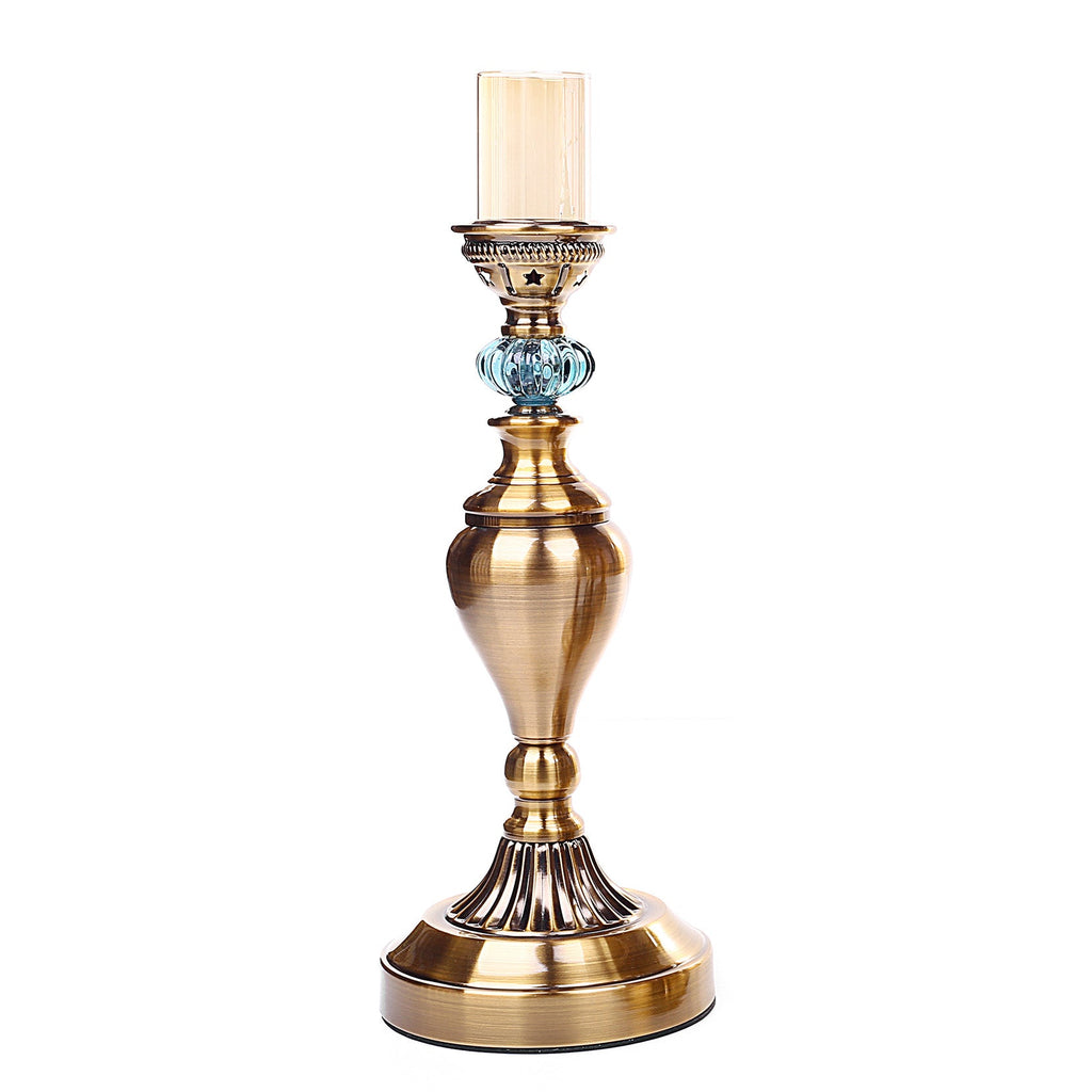Victorian Finish Time Piece With Candle Holders
