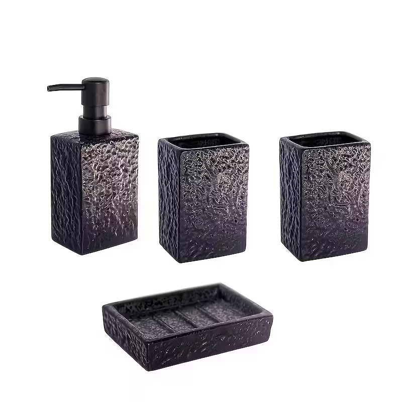 Stone Finish Bathroom Set