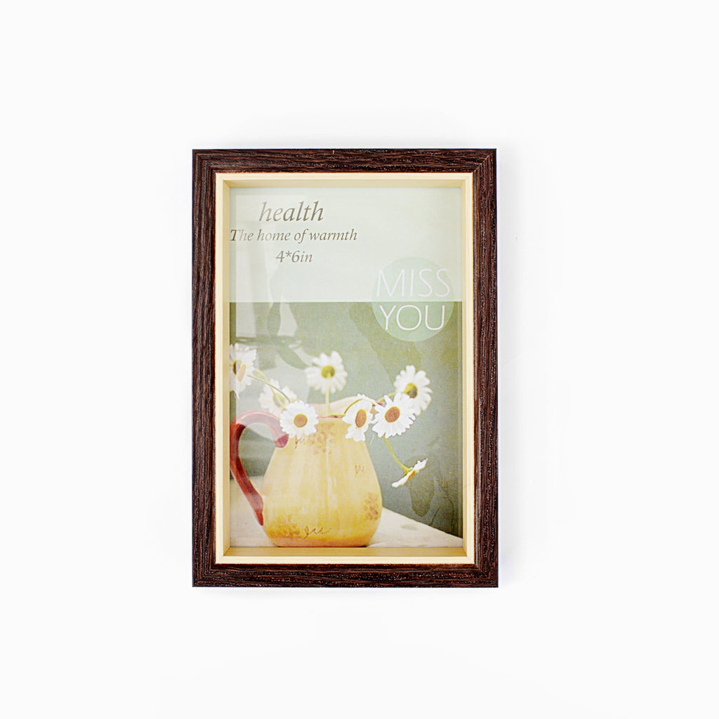 Dark Brown Natural Wooden Photo Frame