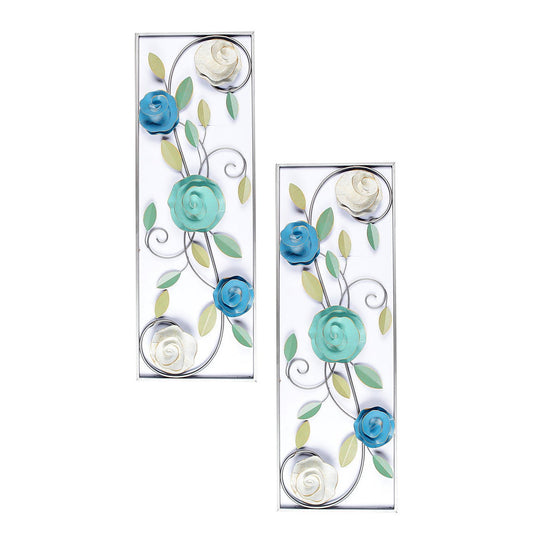 Flower Design Metal Wall Art Frame