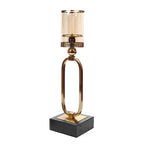 Oval Design Hurricane Desk Candle Holder