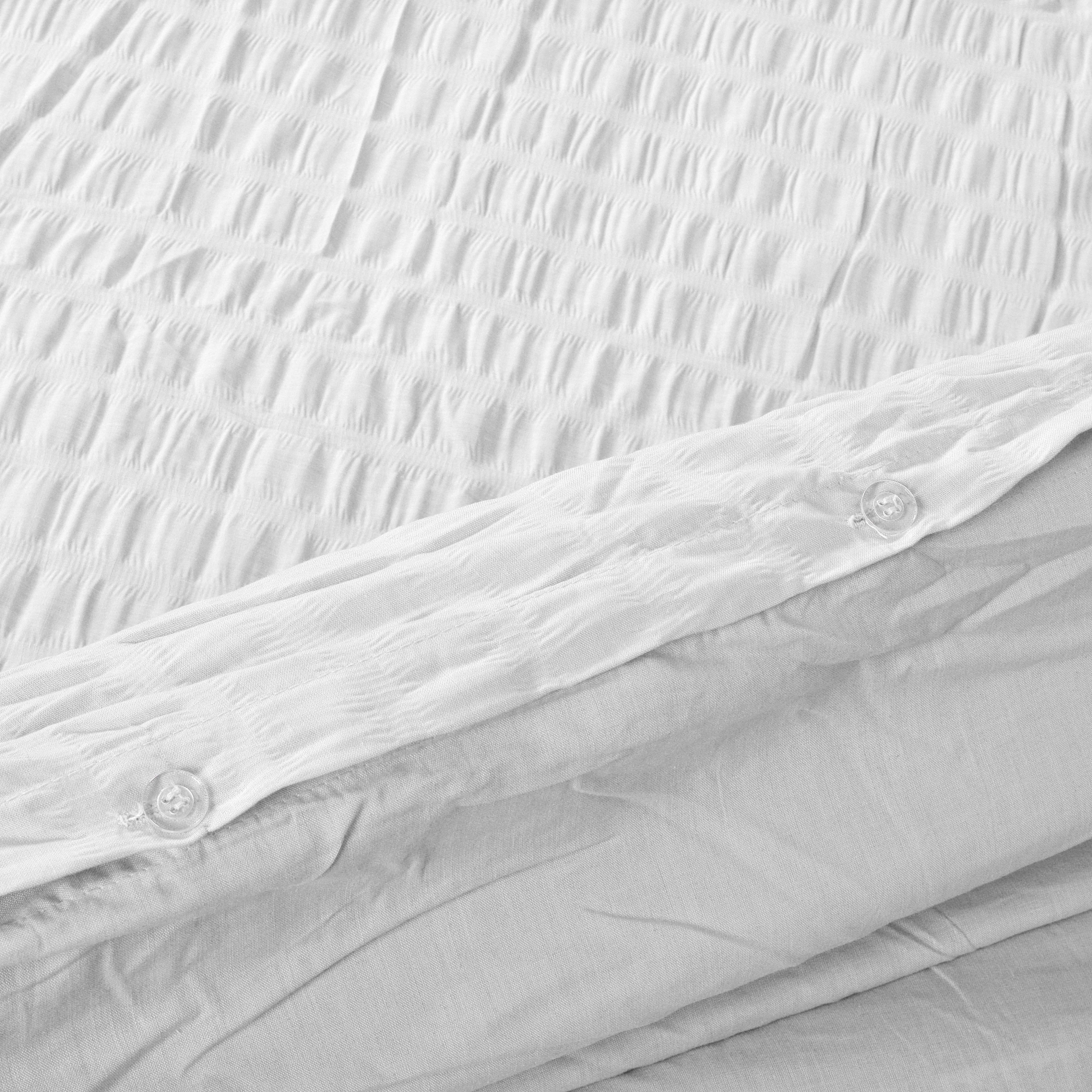 Soft Cotton Ash White Duvet Covers with Pillowcases