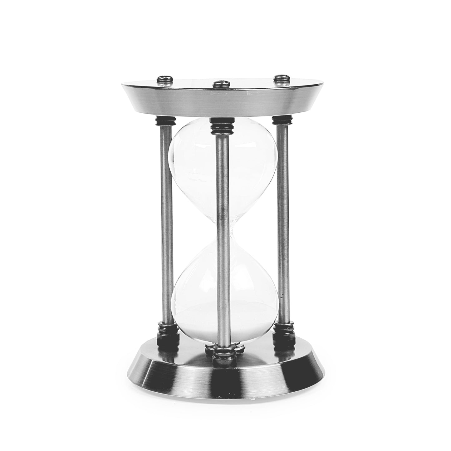 Metal Design Hour Glass with White Sand