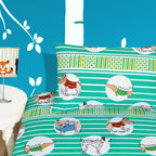 Dog Lover Designed Single Bed-sheet with Pillow case