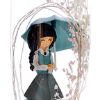 Decorative Girl Statue Design Lightning Pot Poori