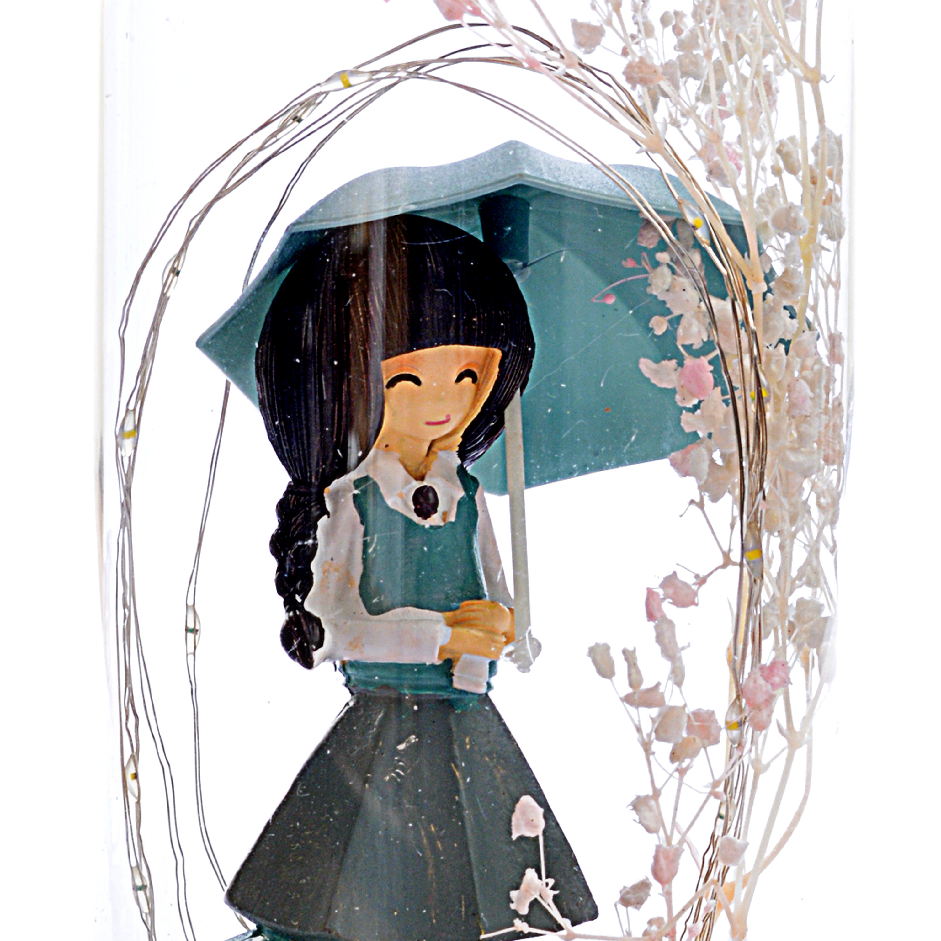 Decorative Girl Statue Design Lightning Pot Poori