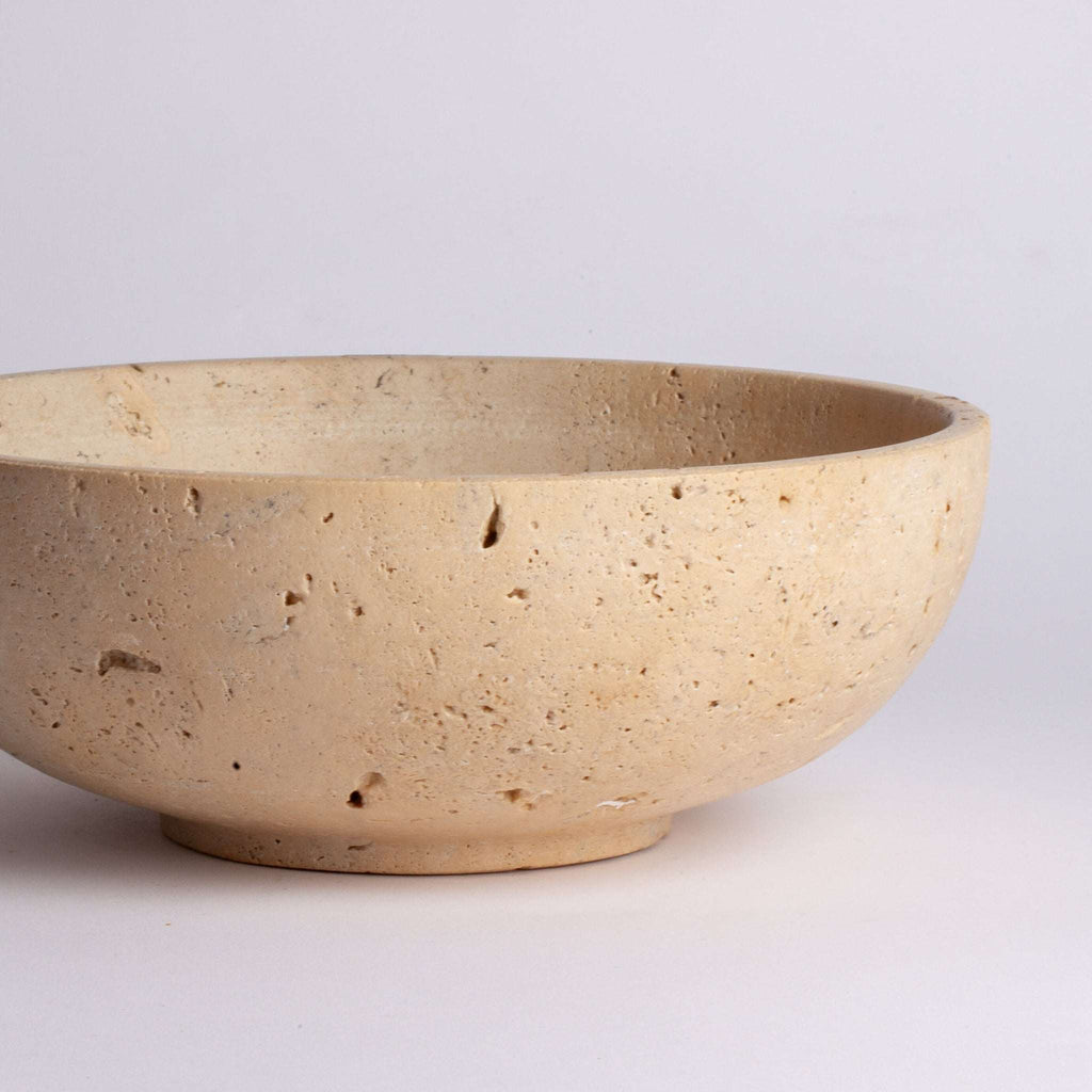 Travertine Round Bowl